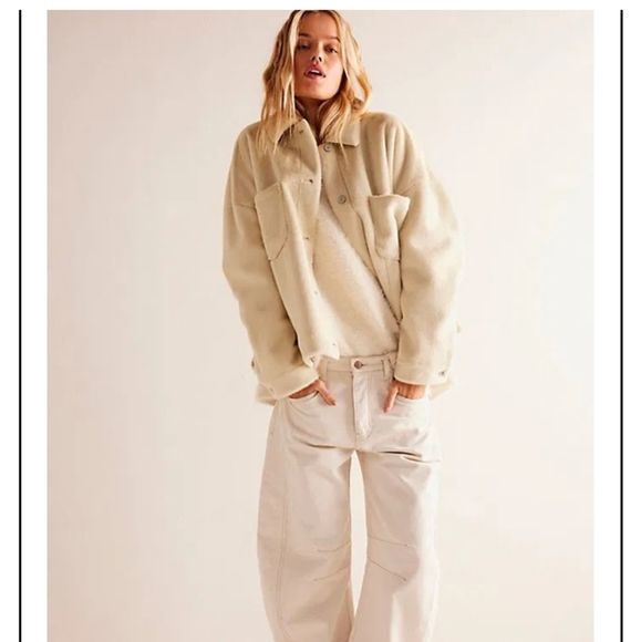 We The Free Cozy Opal Swing Button Up Faux Fur Jacket Size Small Women's - Picture 5 of 16